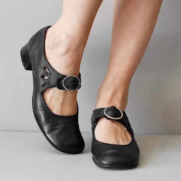 Arden's Classic Leather Sandals With Buckle And Arch Support