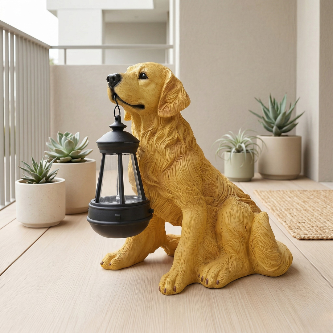 Solar Puppy Havepynt til udendørs terrasse og haveindretning | Rosalyssa