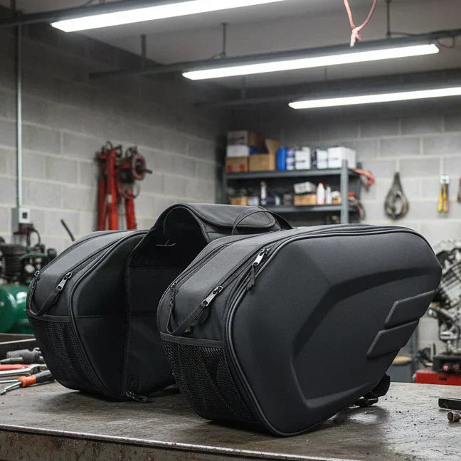TrailGuard Duo Waterproof Motorbike Saddlebags With Large Storage Space