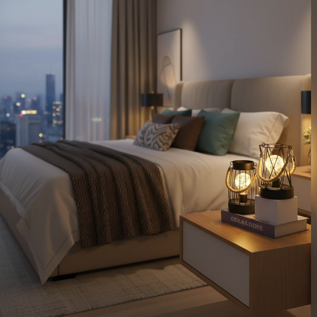 Industrial Cage Table Lamp For Indoor Living Rooms | Rosalyssa
