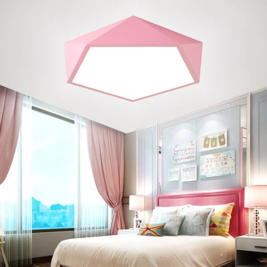 Luksusowa lampa sufitowa LED Luxora do sypialni i pokoi dziecięcych