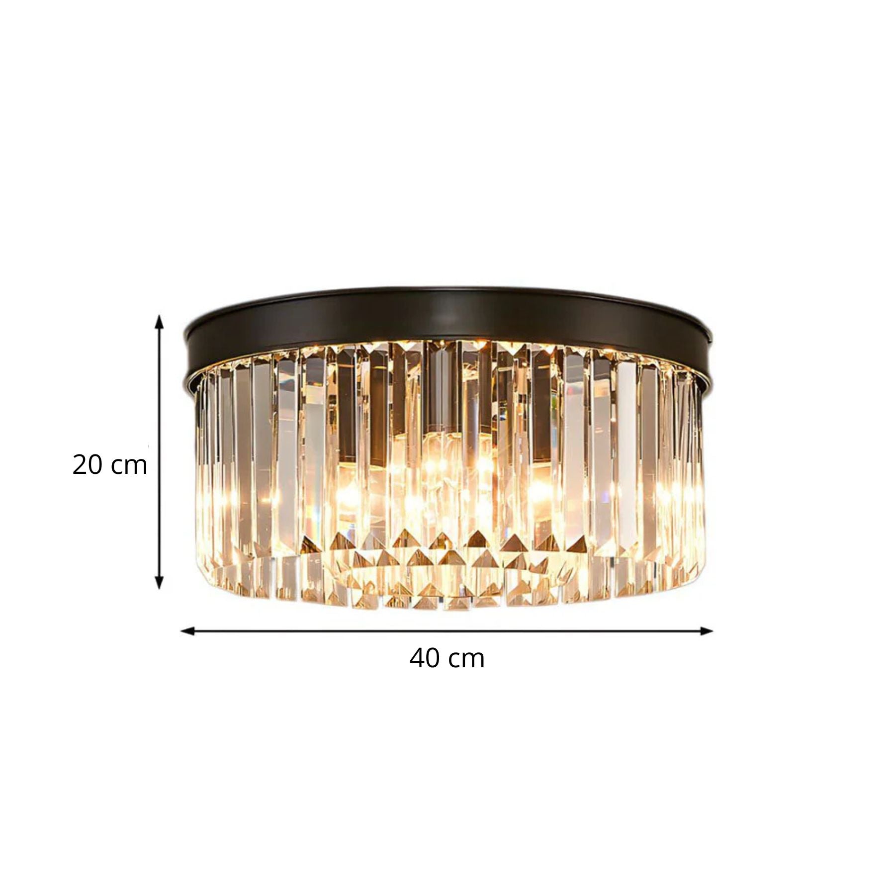 Stropní svítidlo Gold Crystal 40 cm 4x E14 obývací pokoj, chodba, ložnice