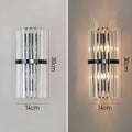 Stainless Steel Crystal Wall Sconce for Living Rooms and Halls
