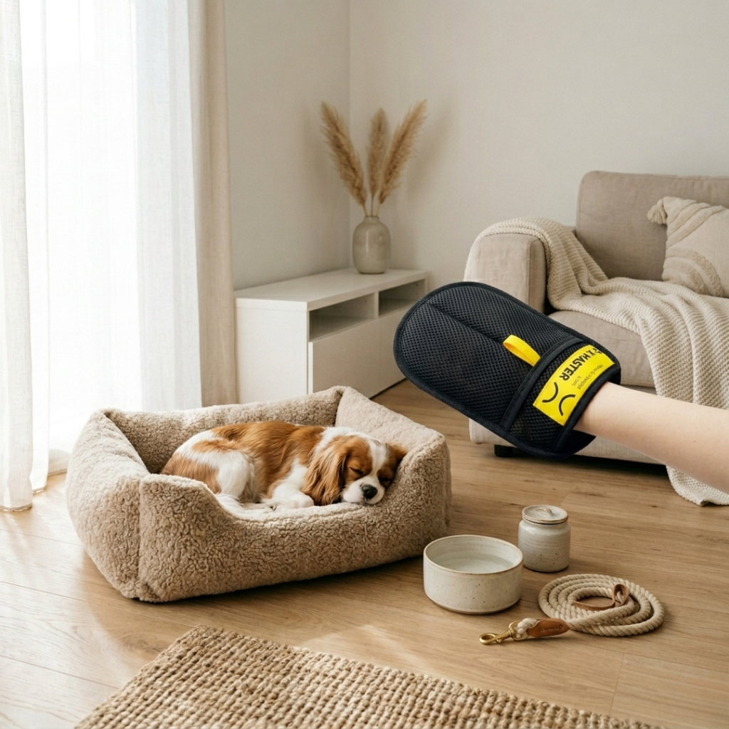 Pet Grooming Hair Removal Glove For All Pets At Home | Rosalyssa