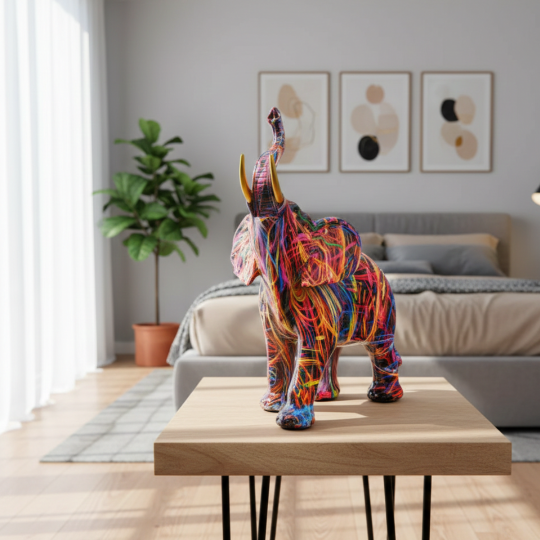 カラフルな象のアート彫刻 | ロザリッサ