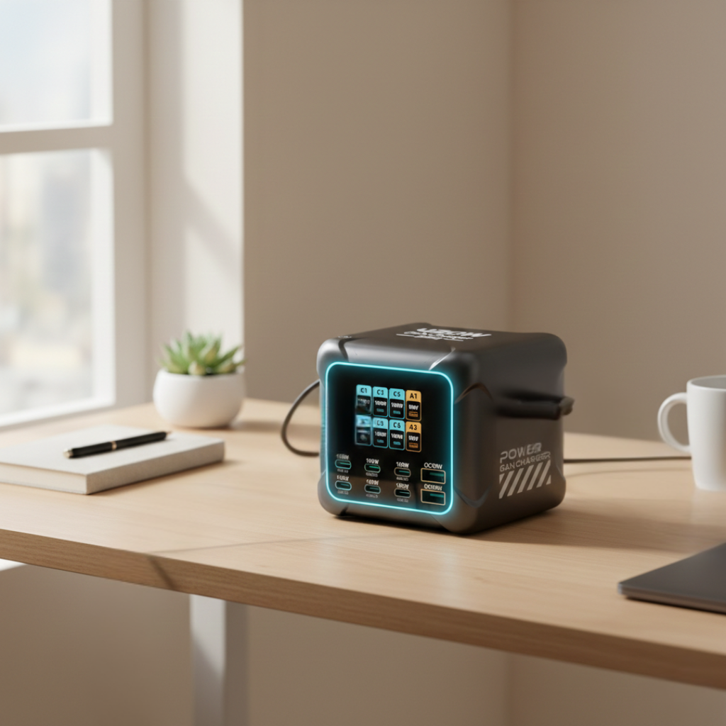 Cargador PowerHub 300W GaN con Múltiples Puertos para Todos Tus Dispositivos | Rosalyssa