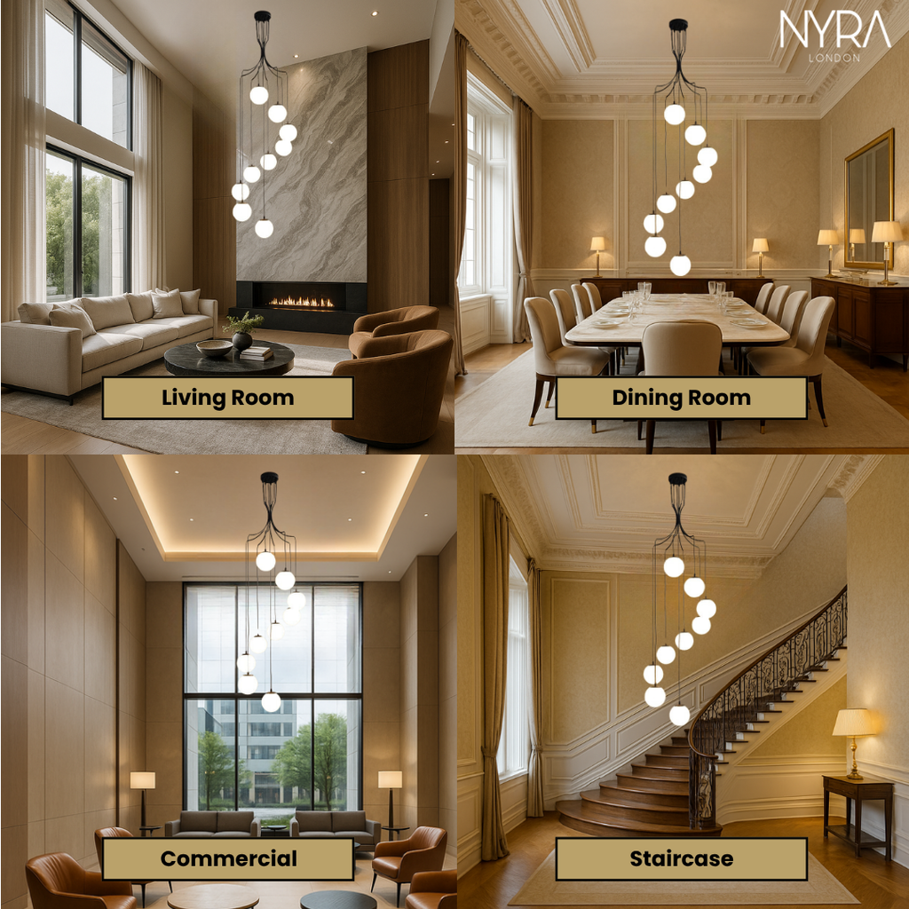 Suspension Lyvara moderne pour cuisine, salle à manger et salon