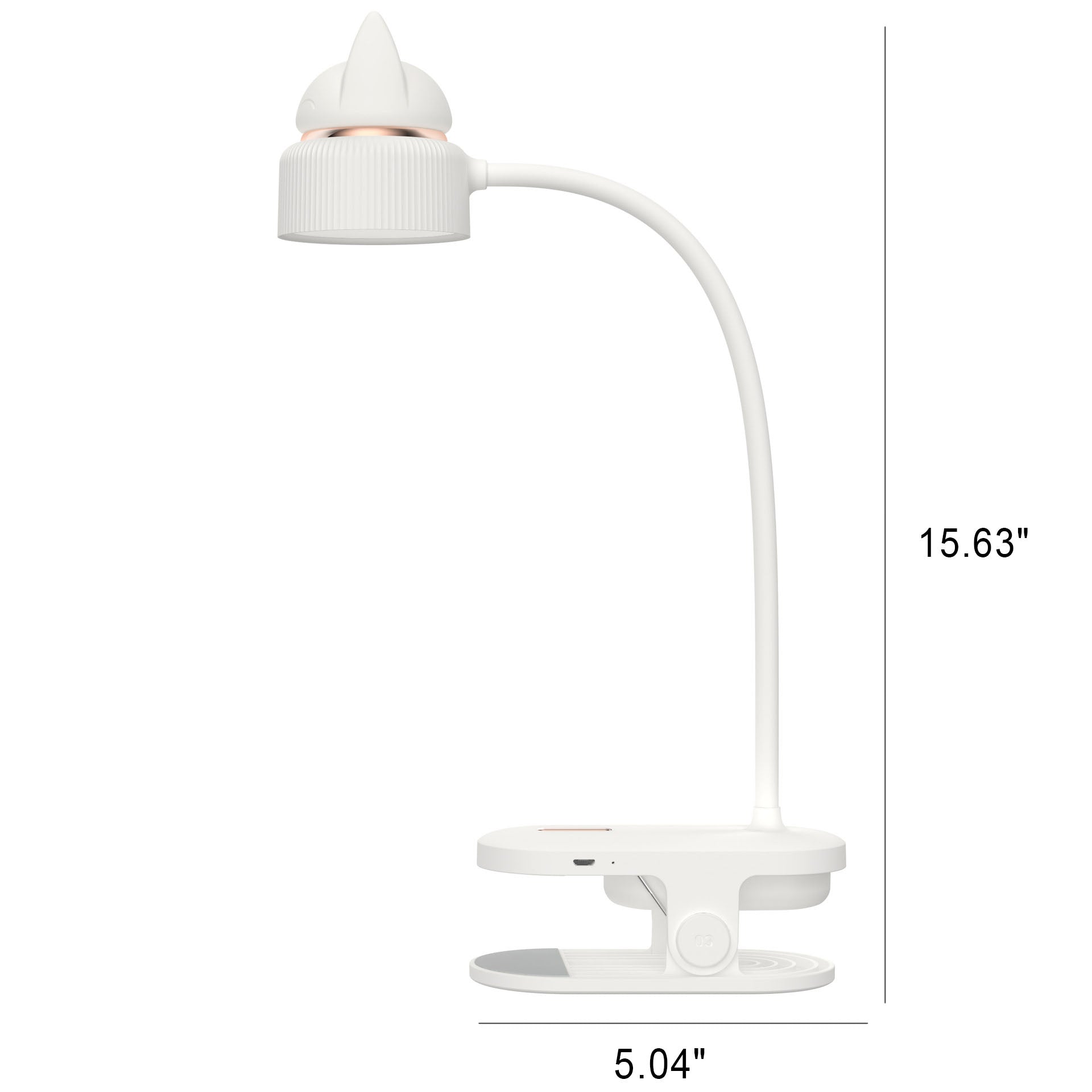 LumaClip LED lampička s klipem ve tvaru kočičích uší pro použití na stole v domácí kanceláři, pohodlí pro oči