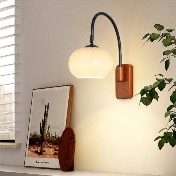 Aeris Persimmon Rotating Glass Wall Accent Light Fixture