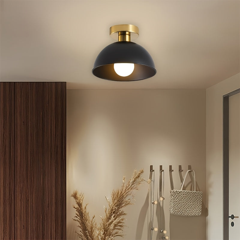 Contemporary Semi Flush Ceiling Light With Matte Metal Look