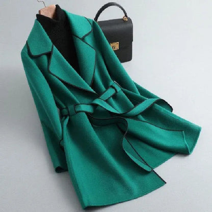 Hand Tied High-grade Woolen Overcoat