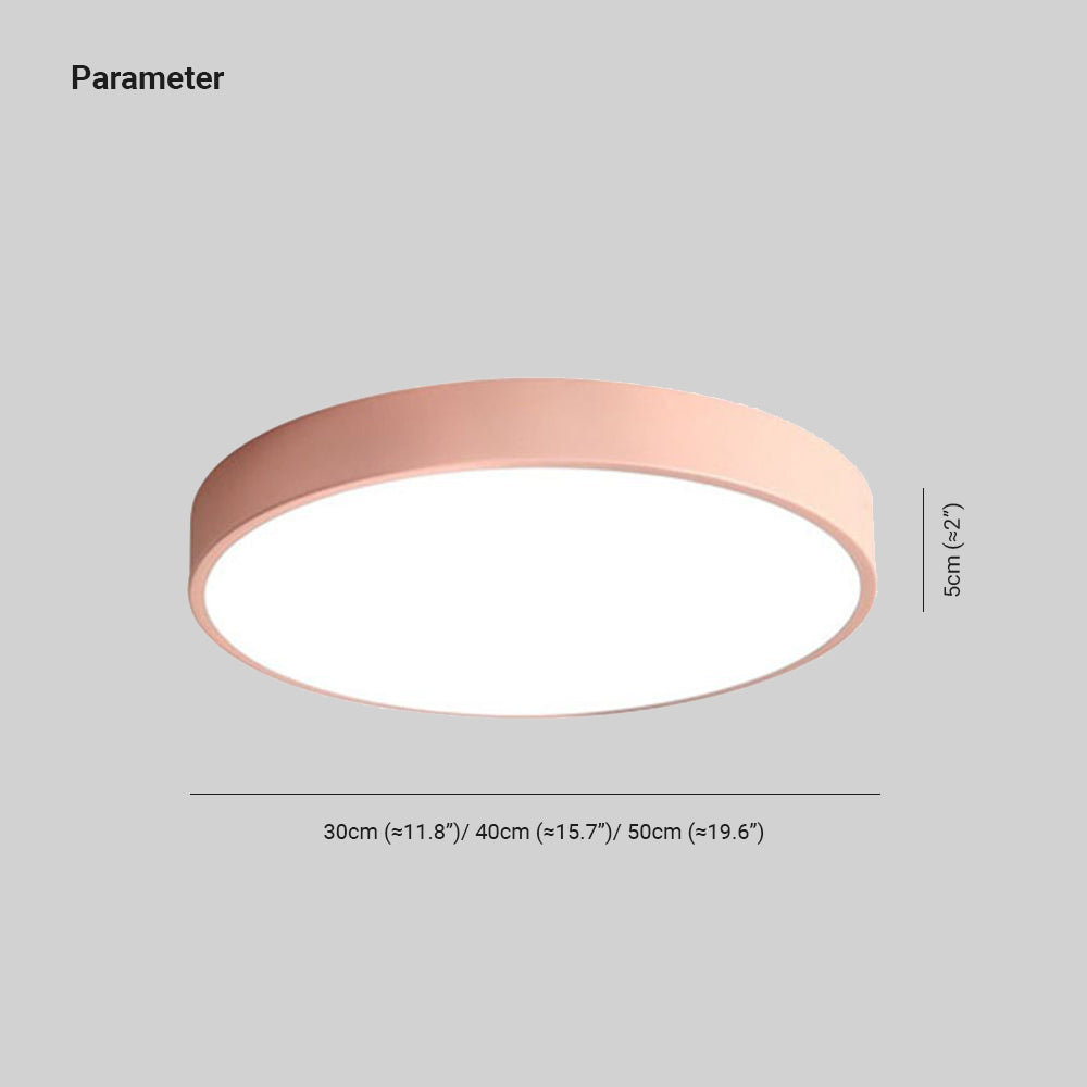 Nova Pink And Gray Round Ceiling Fixture For Living Room With LED