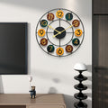 Bunte Metalluhr mit Retro-Eisen-Design und Akzentstil