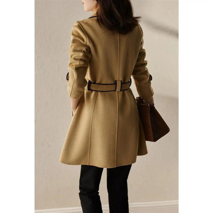 Hand Tied High-grade Woolen Overcoat
