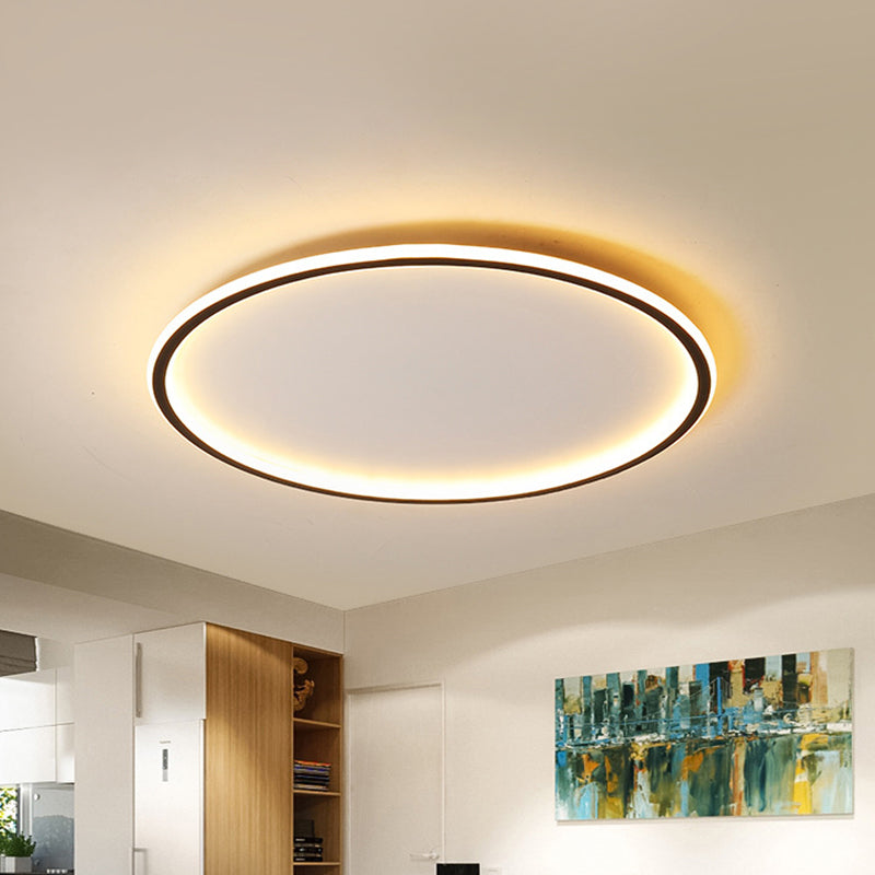Lâmpada de Teto LED Nordic Disc Moderna de Embutir para Espaços de Estar