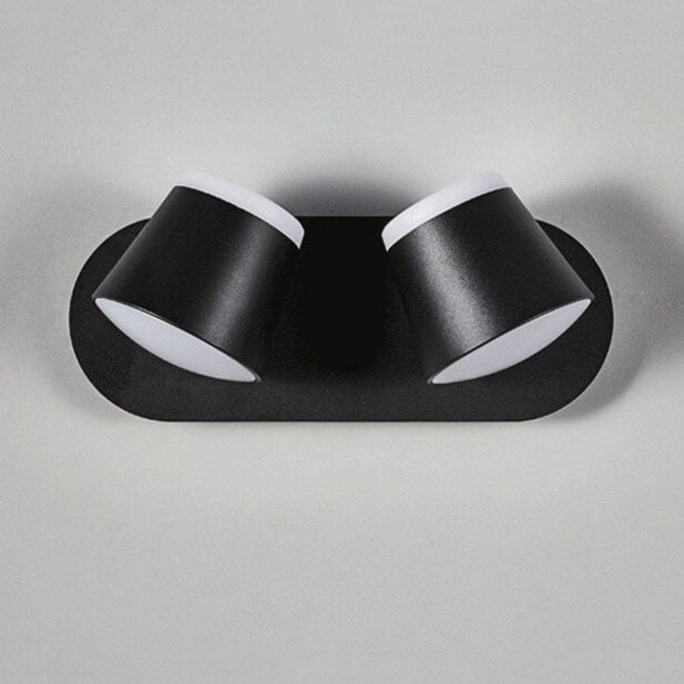 Lampa ścienna LED Aurora z obrotowym cylindrycznym kloszem i opcjami 1/2/3 płomieni