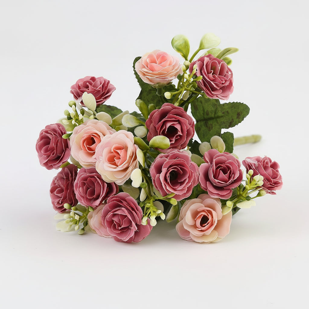 Cesto sospeso con rose artificiali per la festa della mamma, decorazione per patio
