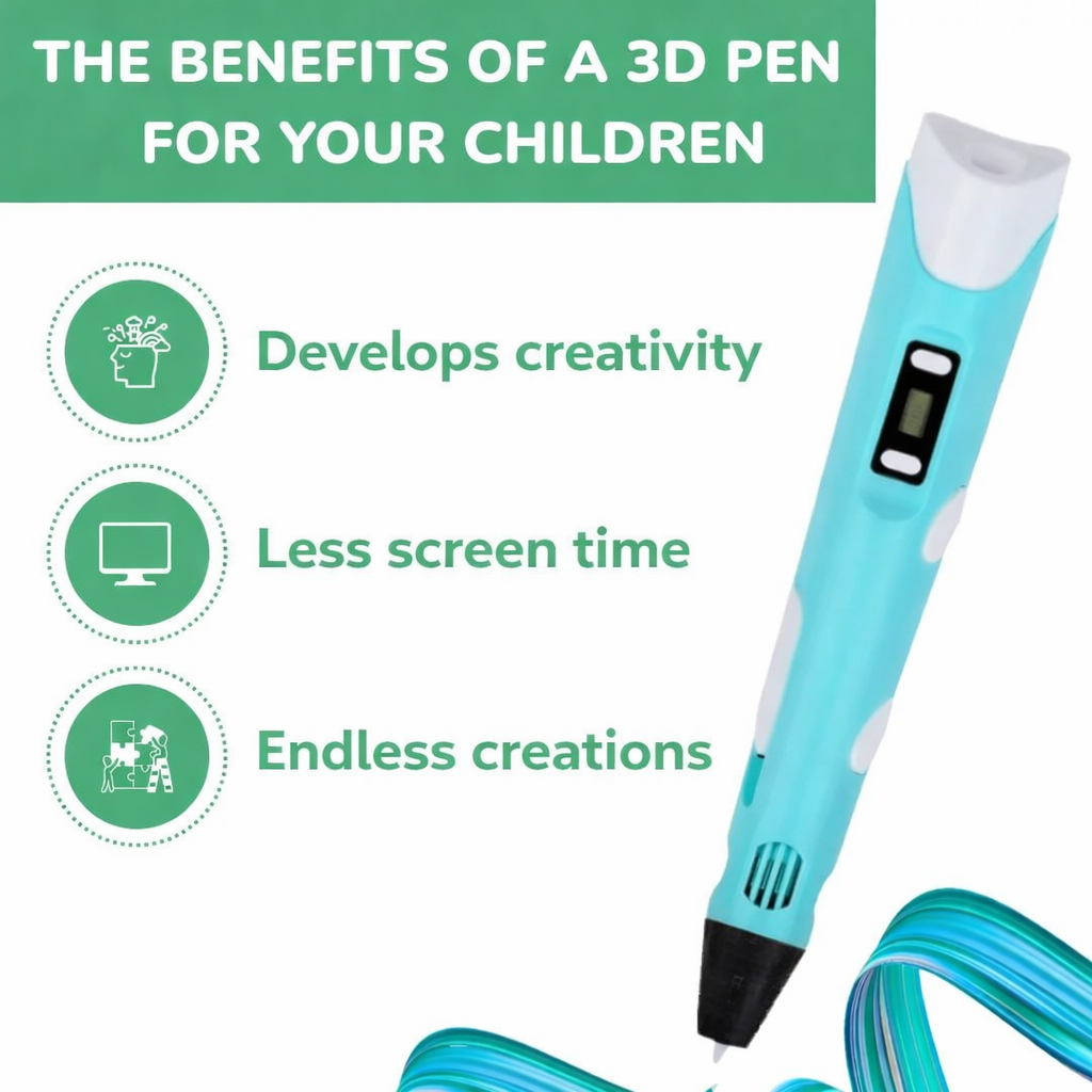 子供向け3Dペン：教育的で創造的な描画とプリントおもちゃ