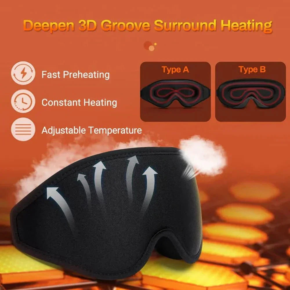 Mască electrică pentru ochi AeroGlow 3D cu funcție de încălzire și control al temperaturii