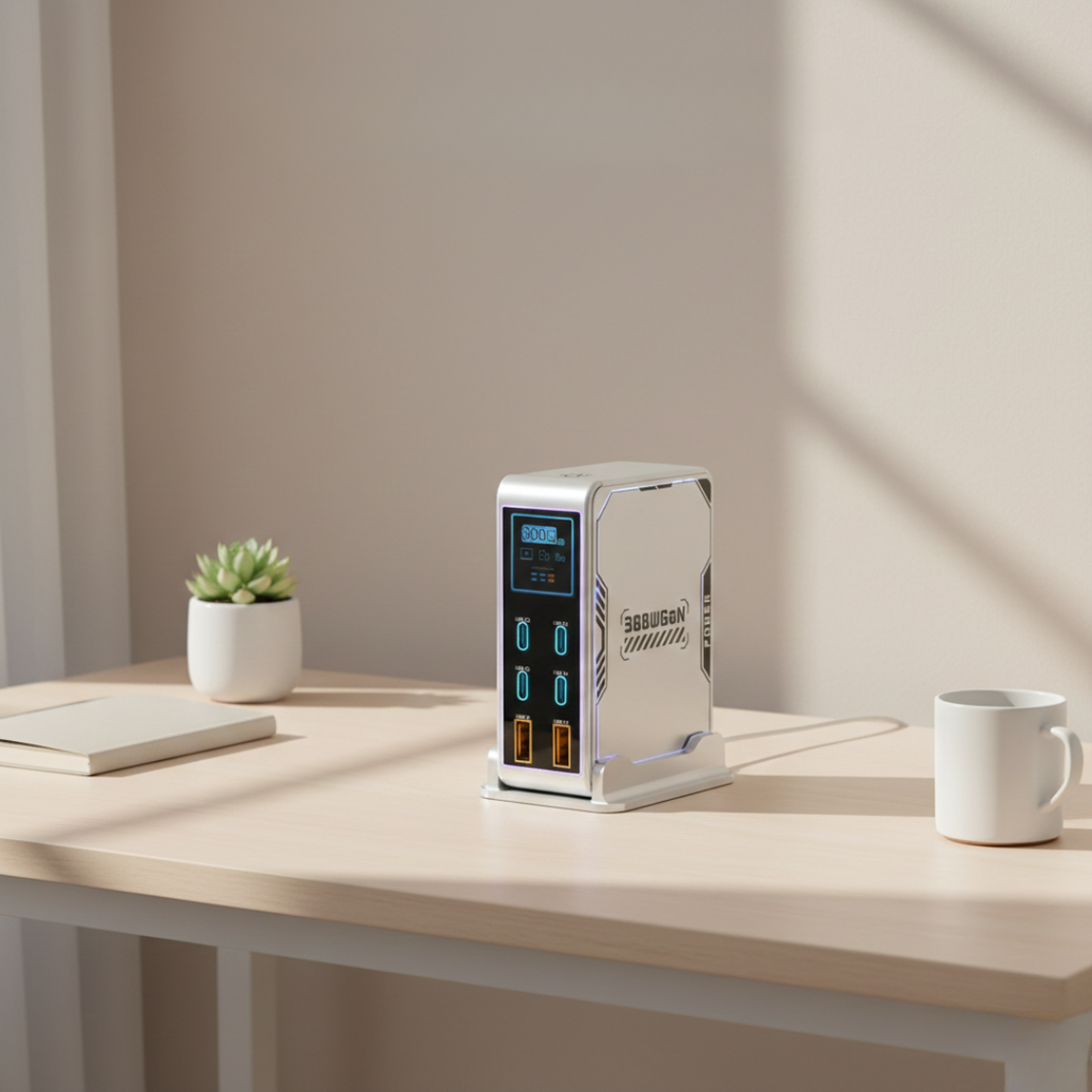 Cargador PowerHub 300W GaN con Múltiples Puertos para Todos Tus Dispositivos | Rosalyssa