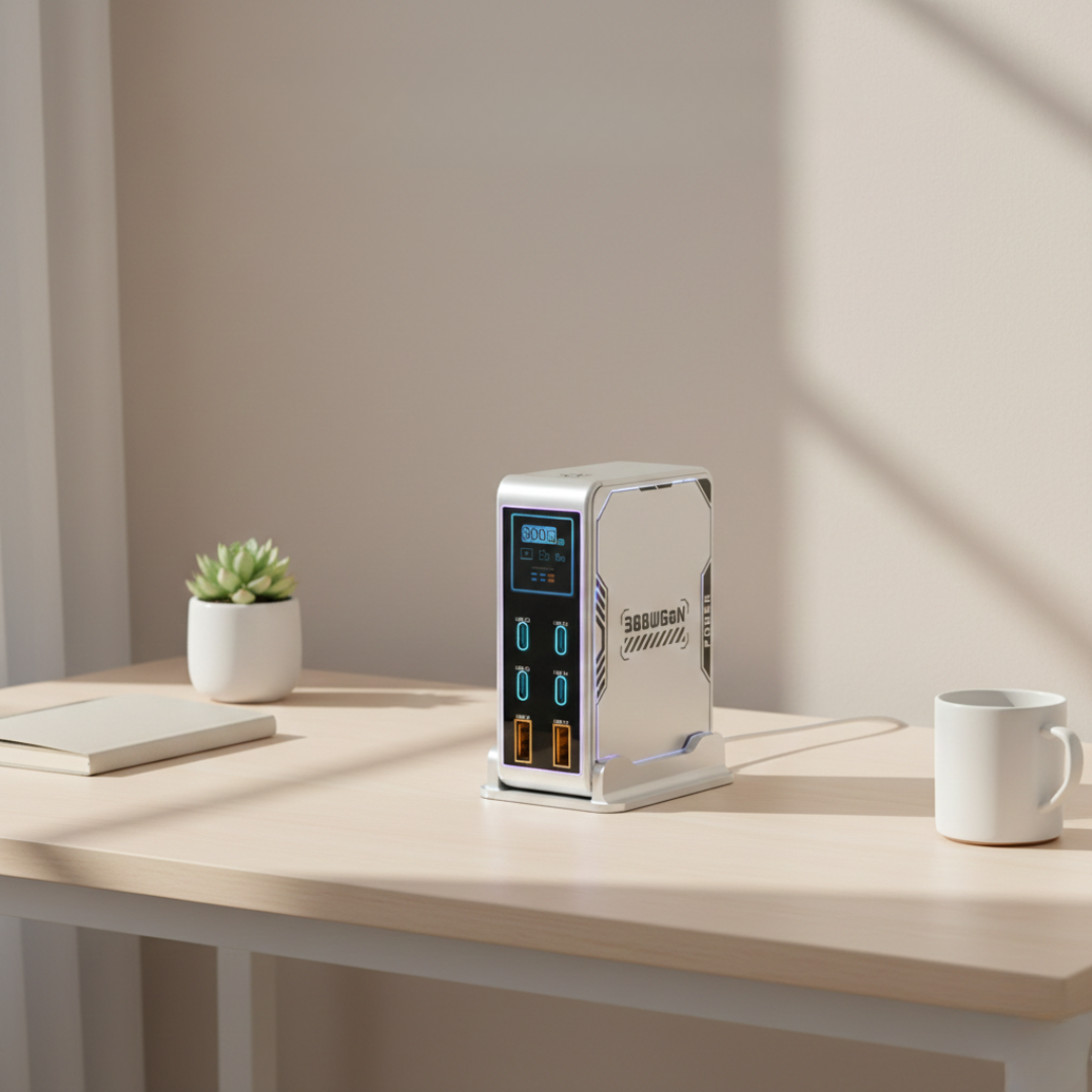 Cargador PowerHub 300W GaN con Múltiples Puertos para Todos Tus Dispositivos | Rosalyssa
