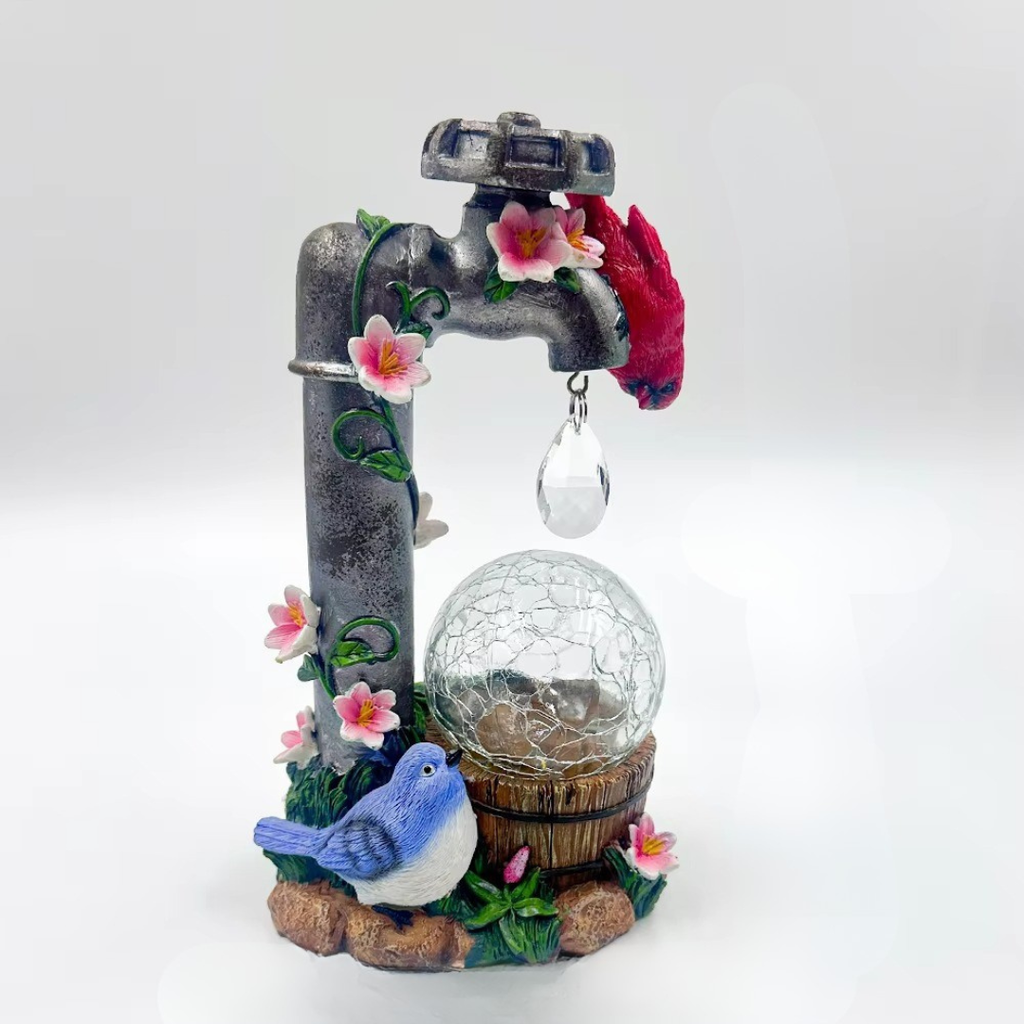 Elegant Solar Cardinal Garden Statue For Outdoor Decor | Rosalyssa