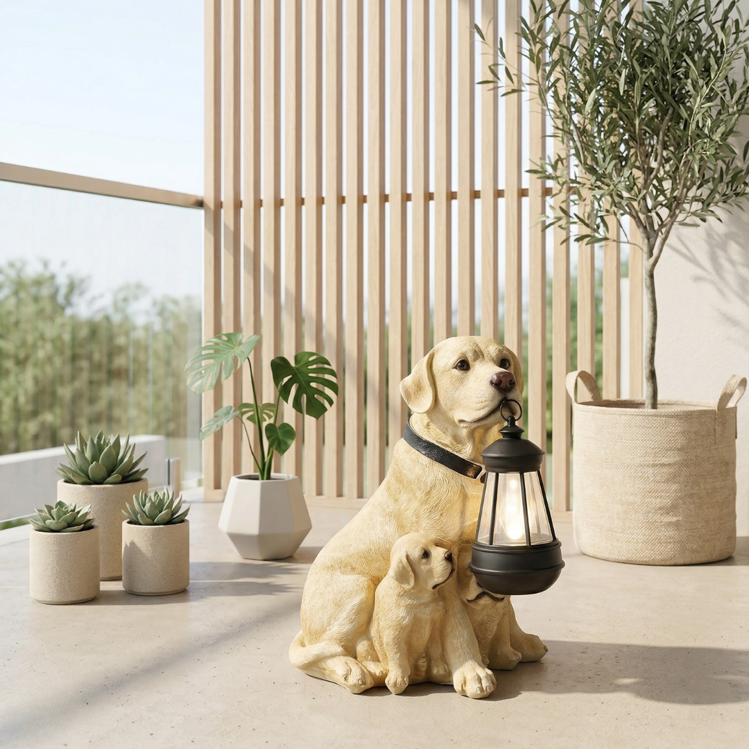 Solar Puppy Havepynt til udendørs terrasse og haveindretning | Rosalyssa