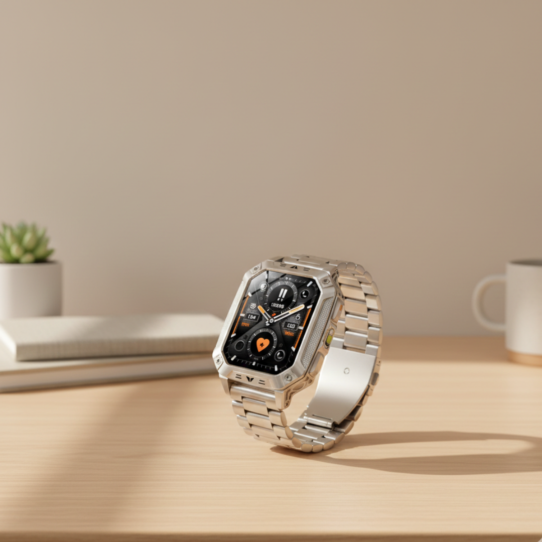 Outdoor fitness smartwatch met AMOLED-display, waterdichte activiteitsmeter | Rosalyssa