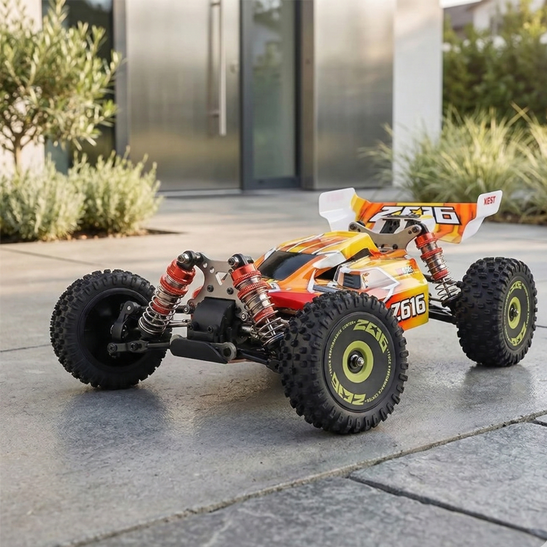 Harjaton RC-kilpa-auto 1:14 mittakaava 4WD Nopea 75 km/h maastoajoon | Rosalyssa