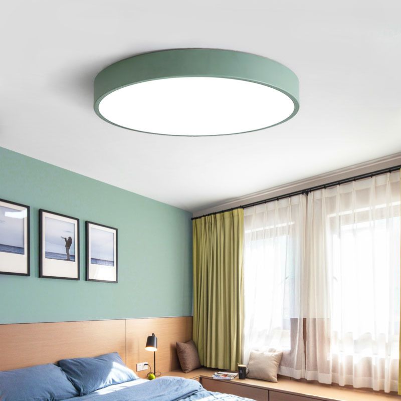Nova Pink And Gray Round Ceiling Fixture For Living Room With LED