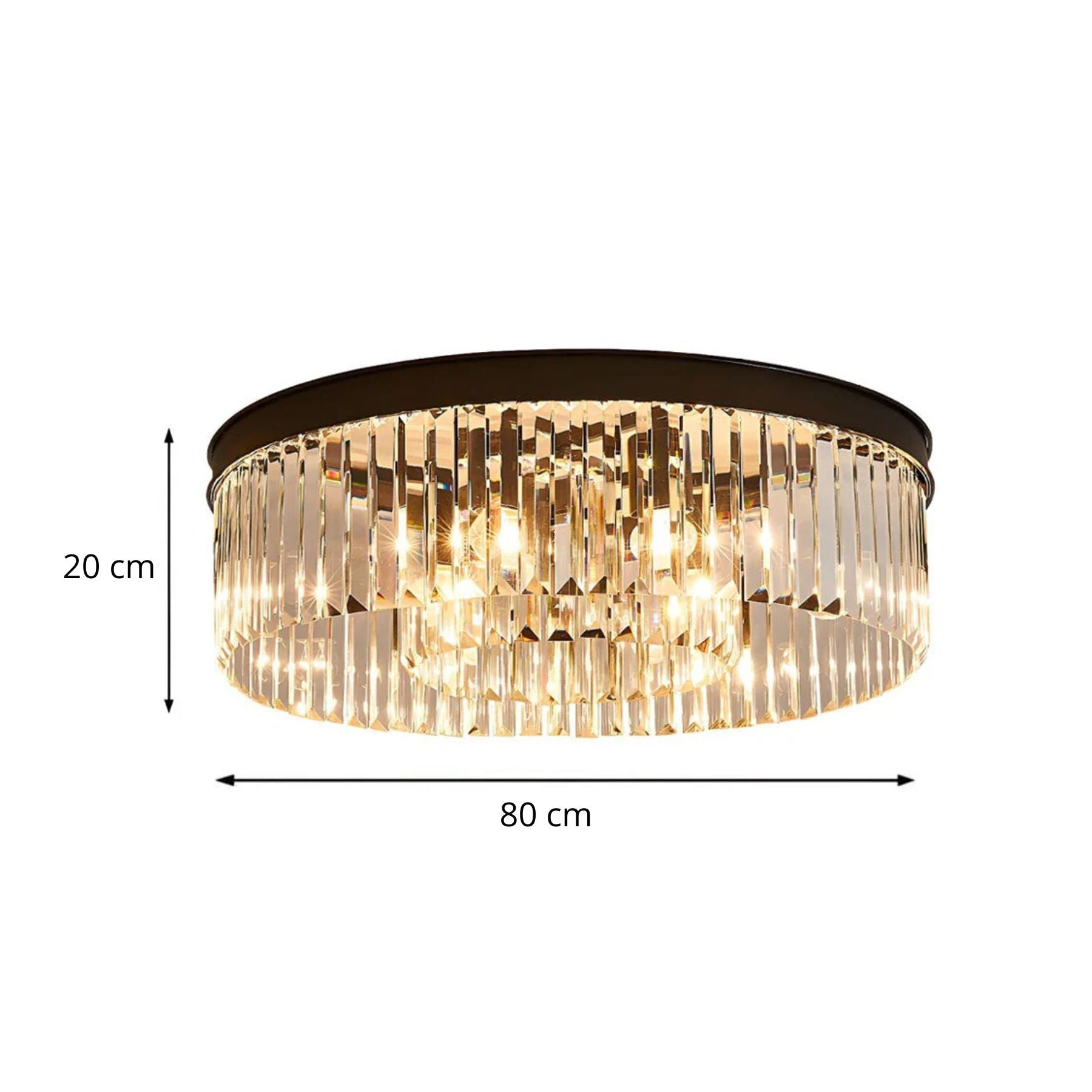 Stropní svítidlo Gold Crystal 40 cm 4x E14 obývací pokoj, chodba, ložnice