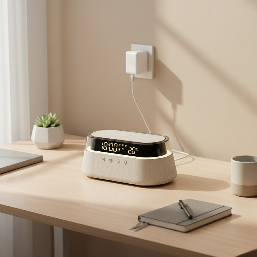 Reloj Despertador Inteligente con Altavoz Bluetooth para Dormitorio | Rosalyssa