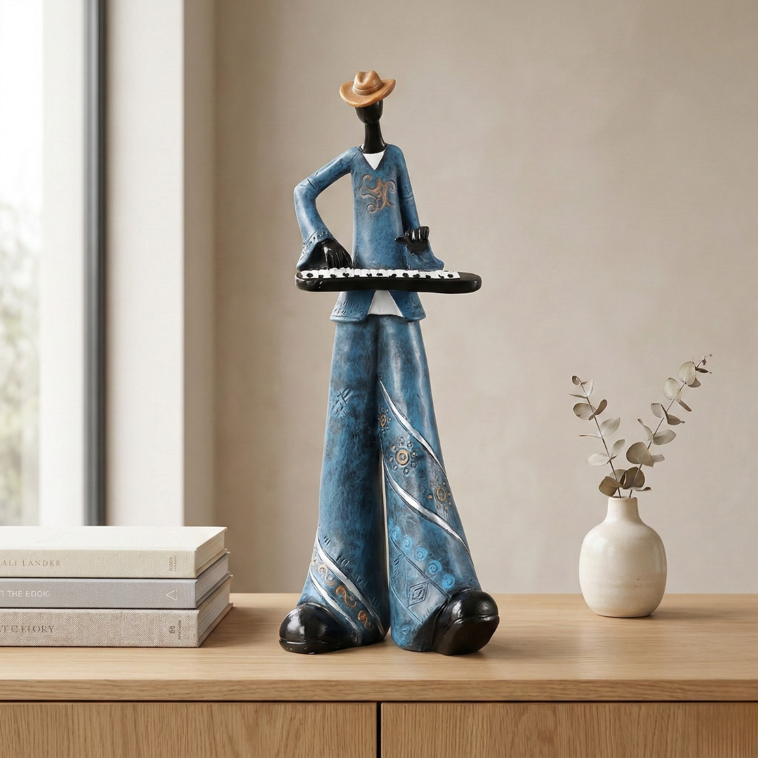Elegant Abstract Jazz Music Resin Sculpture Figurine | Rosalyssa