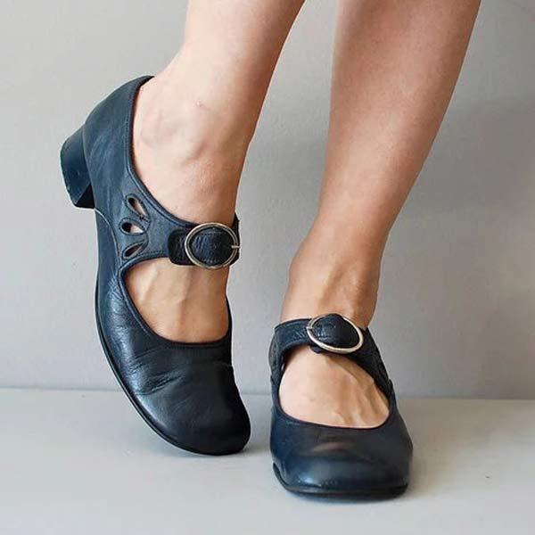 Arden's Classic Leather Sandals With Buckle And Arch Support