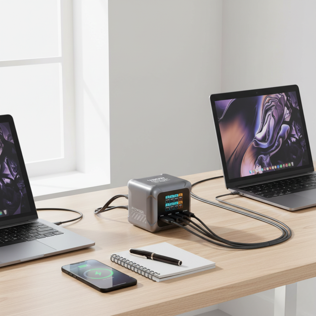 محور شحن سريع GaN لشواحن USB-C متعددة الأجهزة | روزاليسا