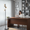 Lampadaire moderne avec table intégrée pour salon | Rosalyssa