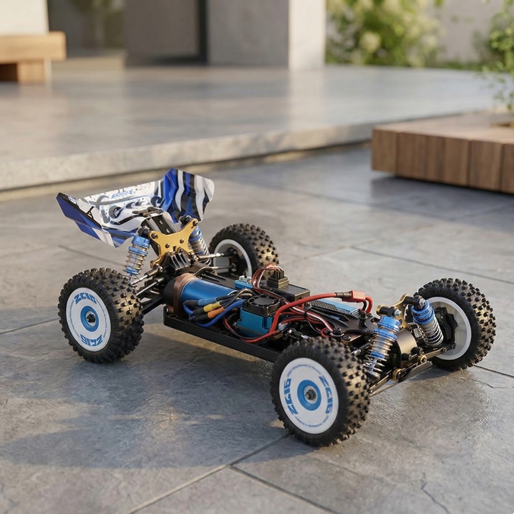 Coche RC 4WD a escala 1:12 sin escobillas, coche de carreras todoterreno de alta velocidad 75 km/h | Rosalyssa