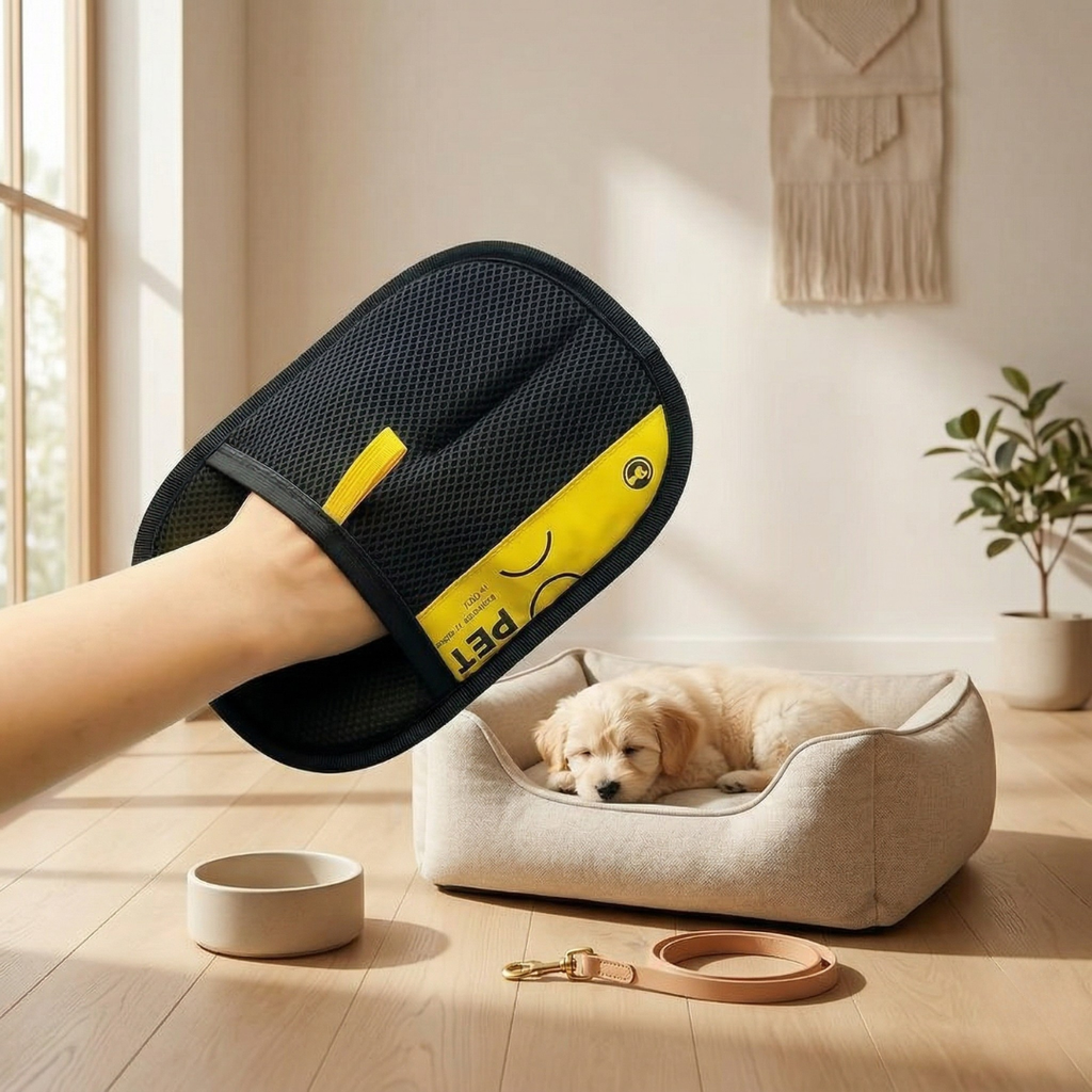 Pet Grooming Hair Removal Glove For All Pets At Home | Rosalyssa