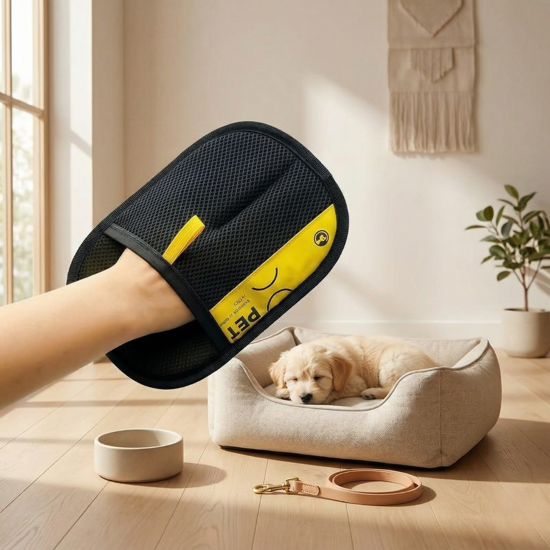 Pet Grooming Hair Removal Glove For All Pets At Home | Rosalyssa