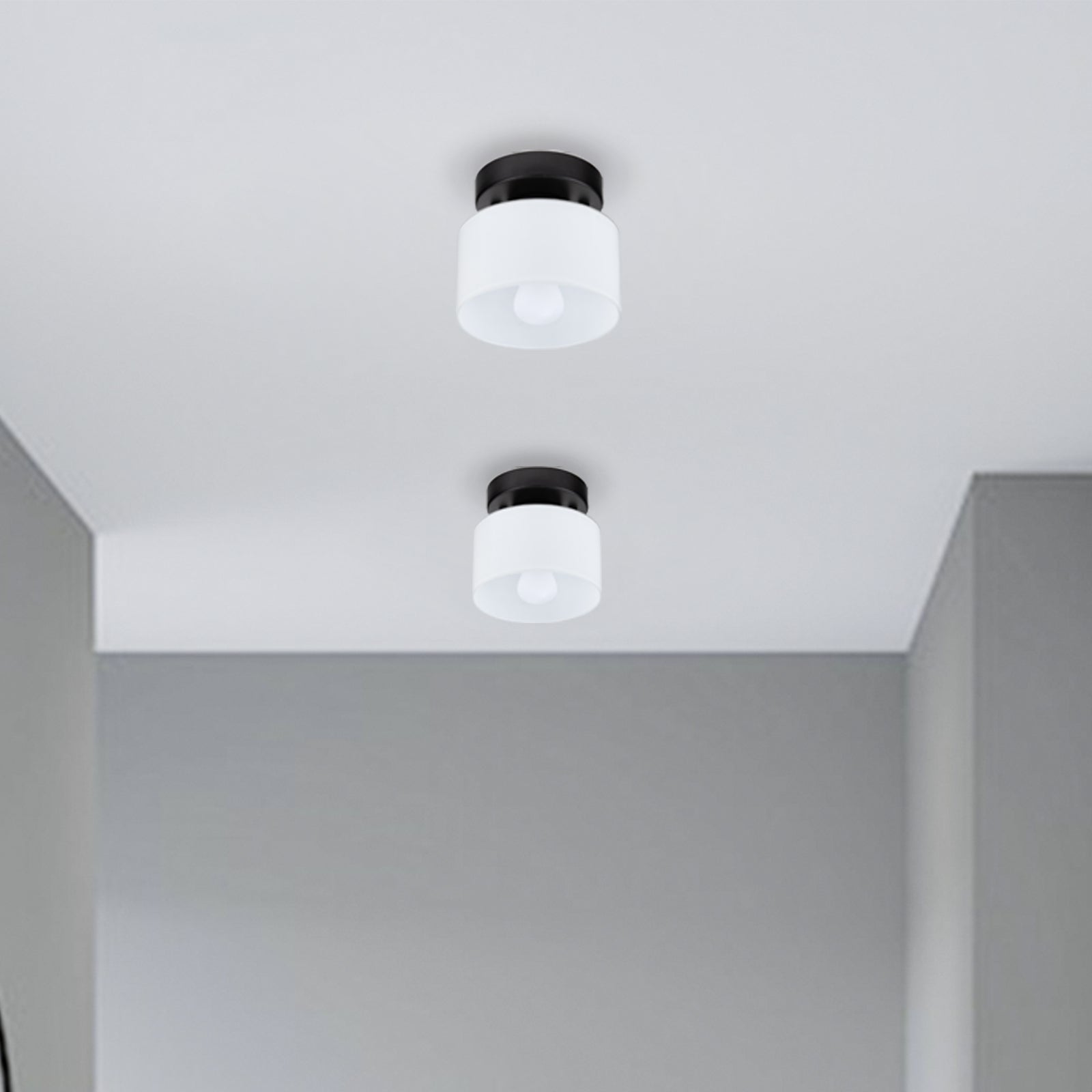 Lámpara de techo retro de vidrio ámbar E27/E26 para cocina, pasillo y sala de estar