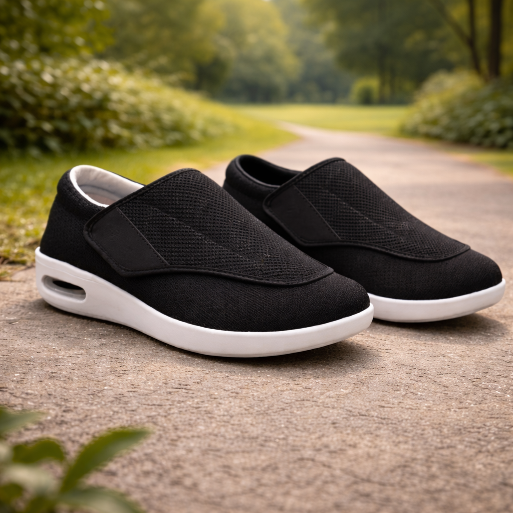 Bred passform slip-on tursko for komfort hele dagen, lettvekt