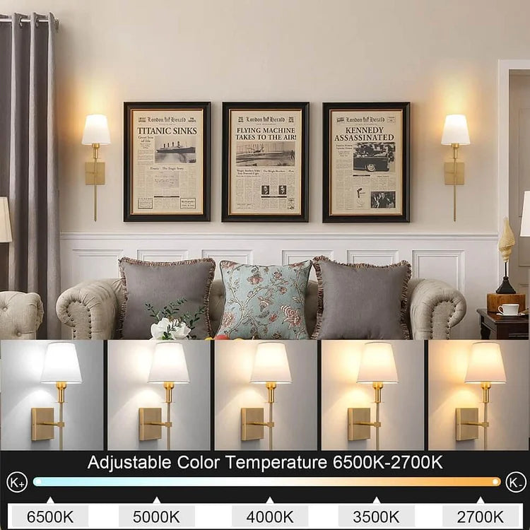 Twee stuks draadloze oplaadbare wandlamp voor moderne woningen