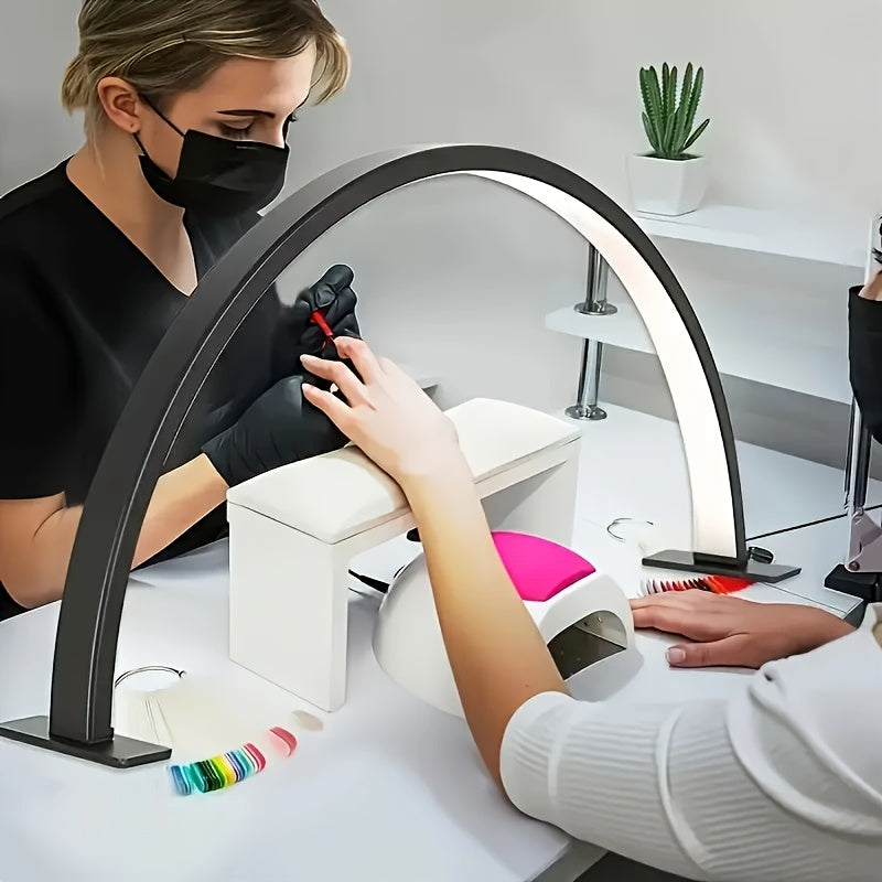 Crescent Moon LED Desk Lamp With USB Power And Metal Body Adjustable Brightness