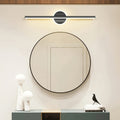Luxusní LED nástěnné zrcadlo v černé a zlaté barvě, minimalistický styl