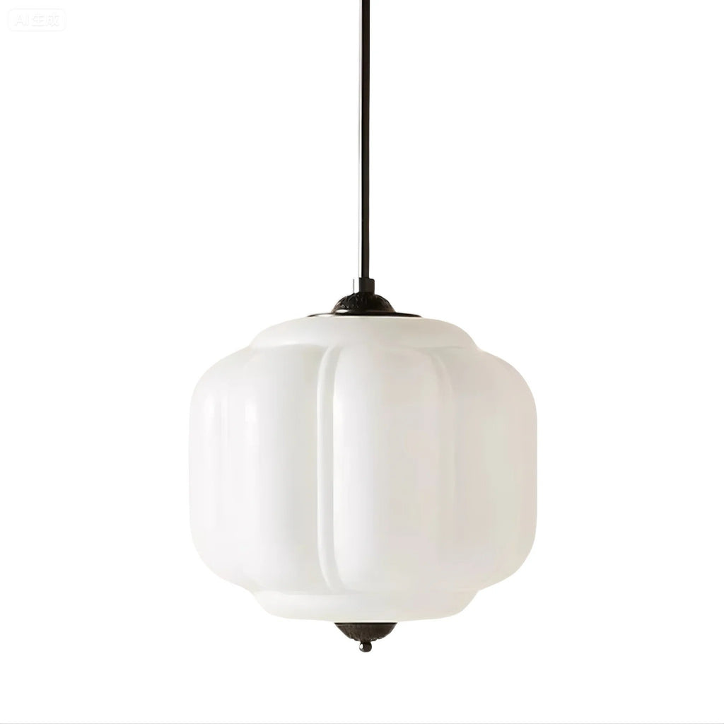 Vintage Glass Pumpkin Pendant Ceiling Light Fixture | Rosalyssa