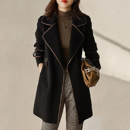Hand Tied High-grade Woolen Overcoat