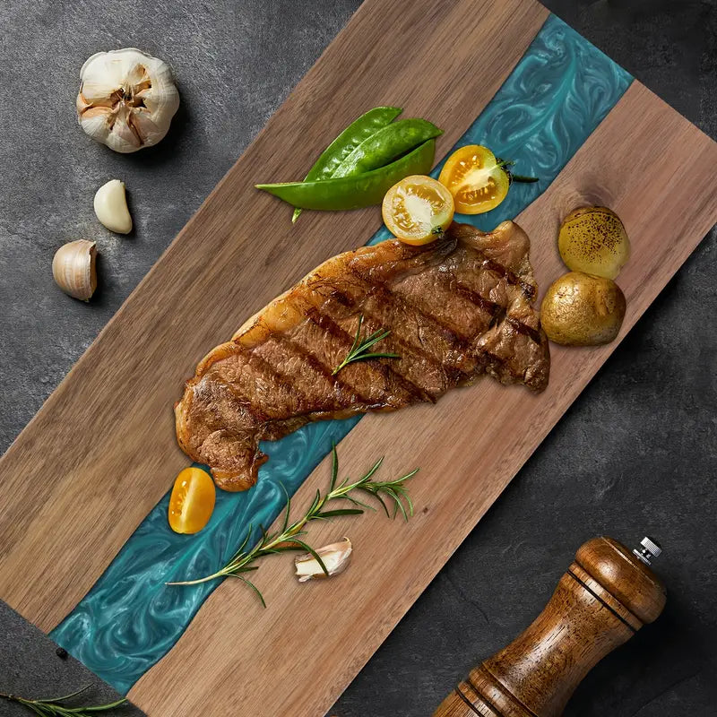 Akasie tre harpiks elvebrett for charcuterie og ost