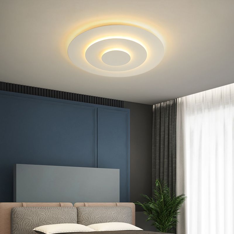 50cm kulaté LED stropní světlo stmívatelné bílé pro ložnici a obývací pokoj akryl kov