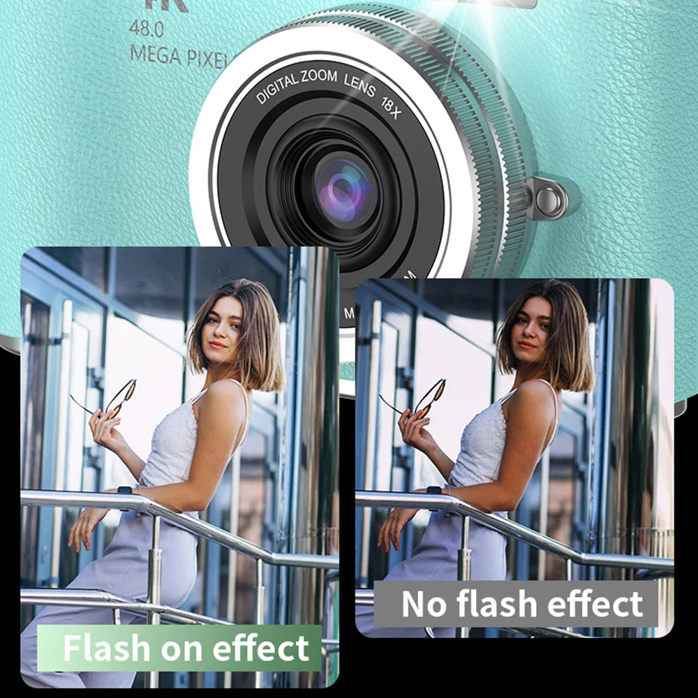 Appareil photo numérique à écran rabattable 4K avec 48MP et zoom 8X pour photos et vidéos
