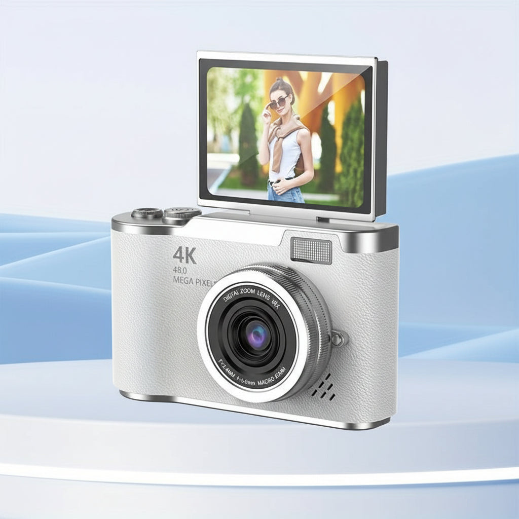 Cámara de Vlogging 4K con Diseño Compacto y Pantalla Giratoria para Grabación Fácil